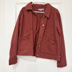 Just USA Brick Red Button-Front Utility Jacket